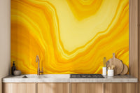 Metallic yellow Color flow wallpaper mural - Giffywalls A644