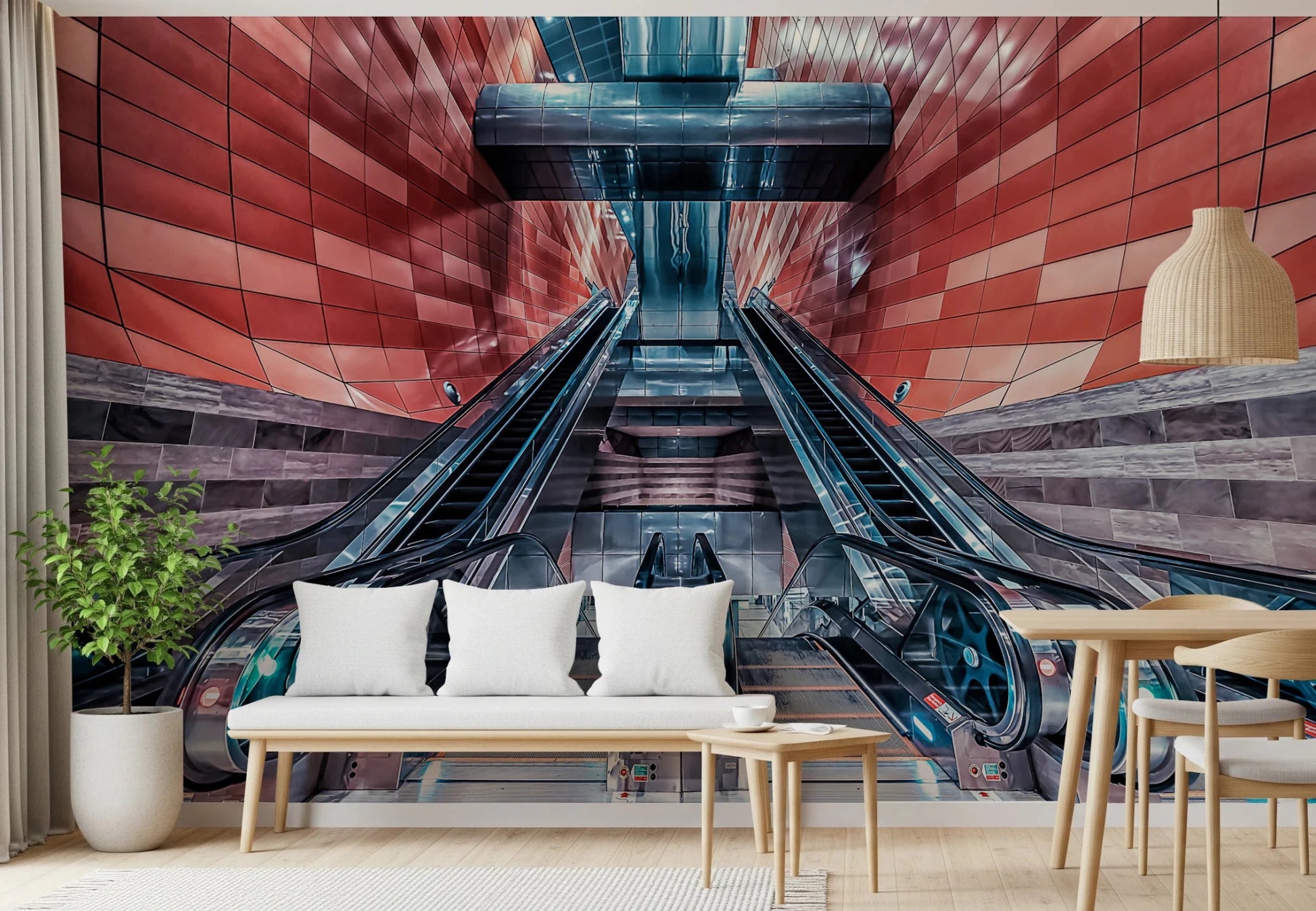 Metropolis Ascent Wall Mural for large feature wall decor