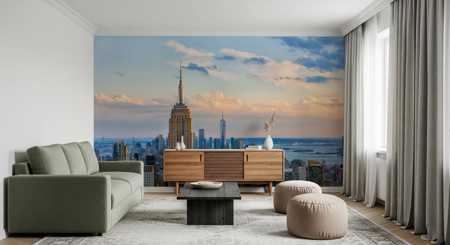 Metropolis Sunset Hues Wall Mural