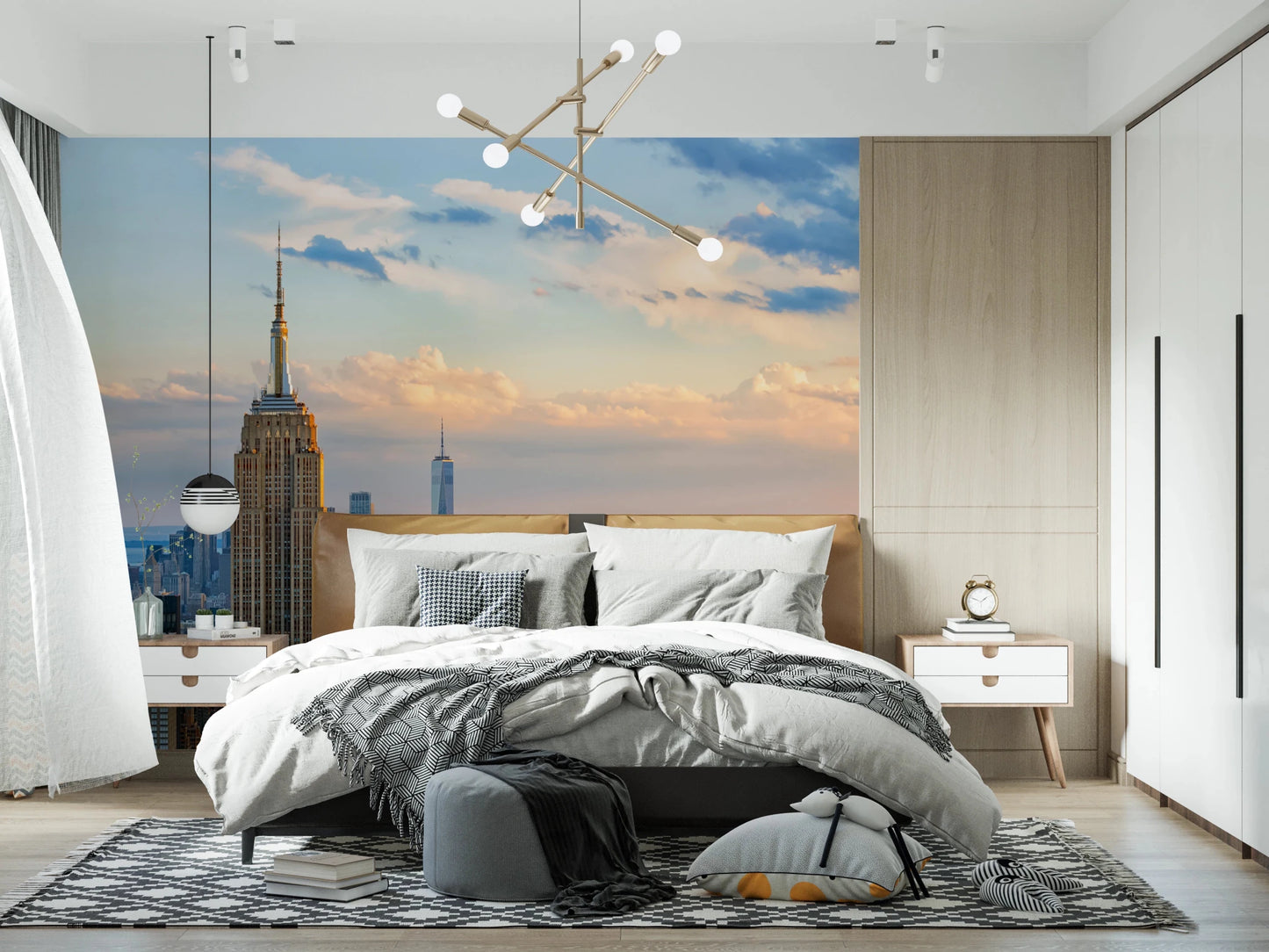 Metropolis Sunset Hues Wall Mural