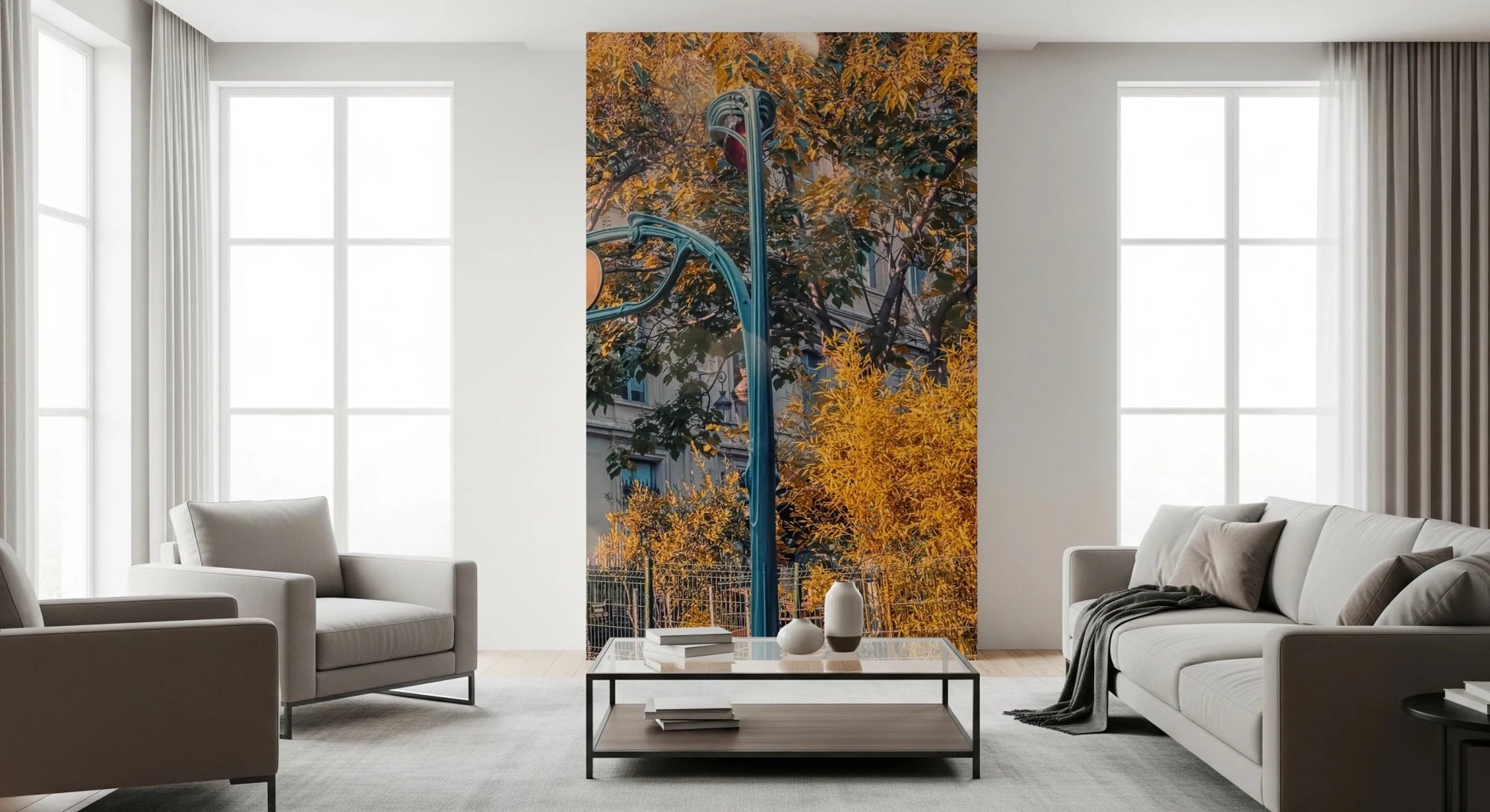 Metropolitain Dreamscape Wall Mural for adding character to a modern hallway