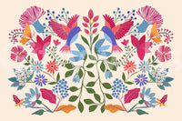 Detailed wildflower wallpaper for a nursery feature wall mural.