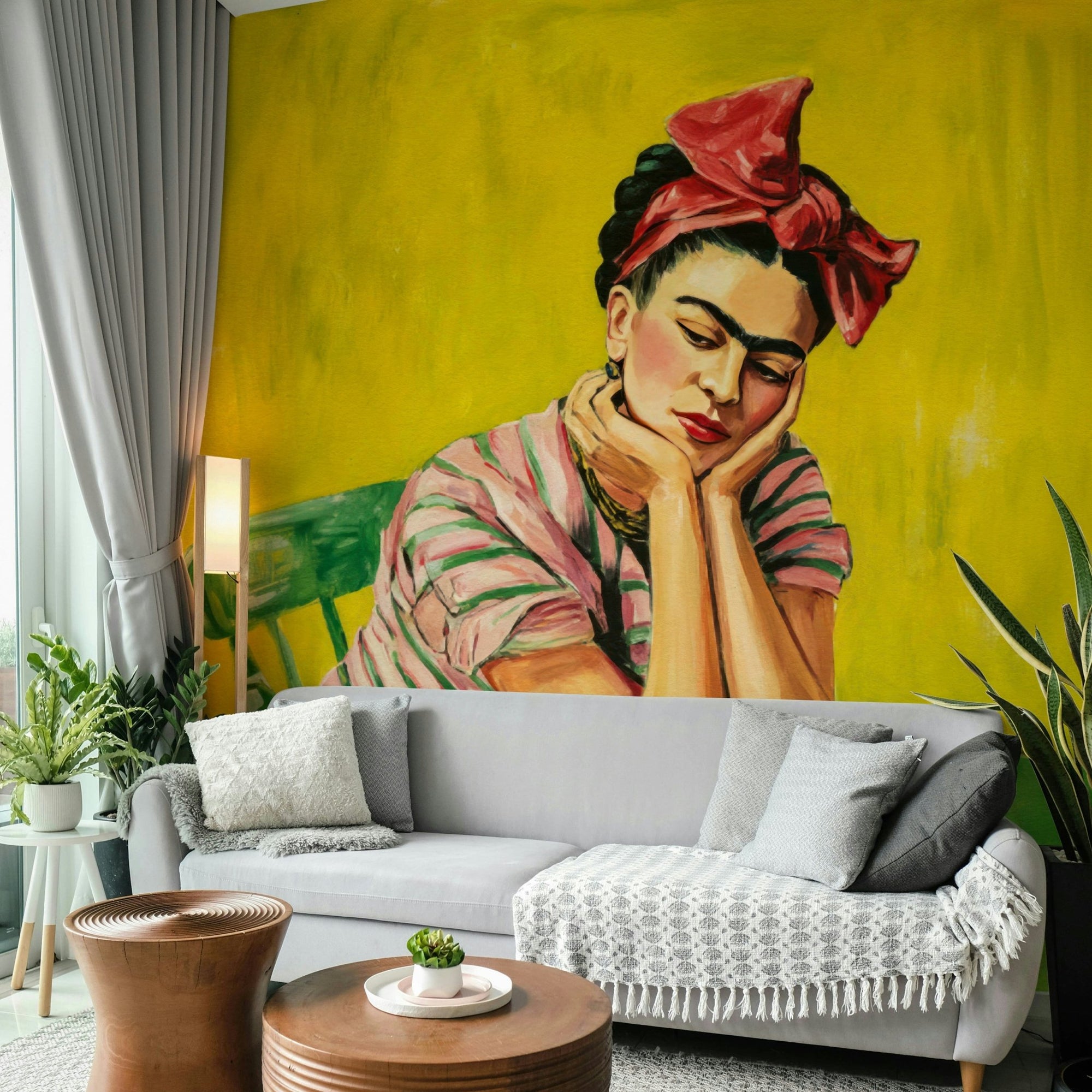 Mexican Muse mural featuring vibrant cultural portrait, GD2127