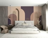 Trendy Mid Century Arches Mural for Living Rooms

