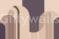 Mid Century Arch Wall Mural for Modern Wall Art

