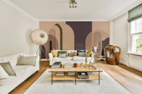 Retro Mid Century Arches Mural for Walls

