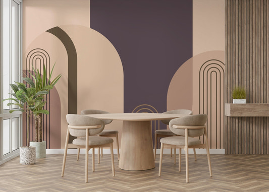 Mid Century Arches Wall Mural for Modern Homes

