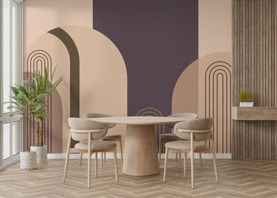 Mid Century Arches Wall Mural for Modern Homes, GD1671