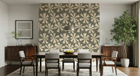 Numinous Mid-Century Bloom peel and stick wallcovering.