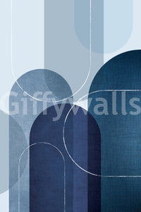 Cozy Mid Century Blue Linen for Bedroom Walls

