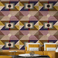 Subtle brown tones in Mid Century wallpaper for calming rooms

