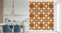 Bold orange circles art, Charm wallpaper for walls.