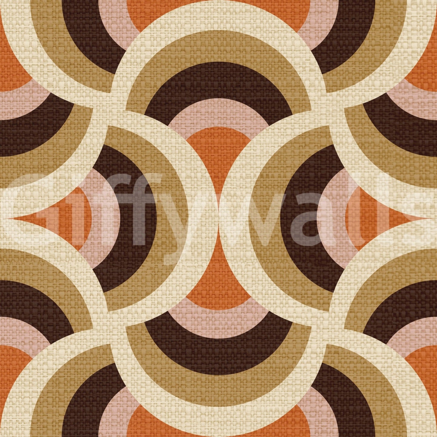 Classic circle pattern mural
