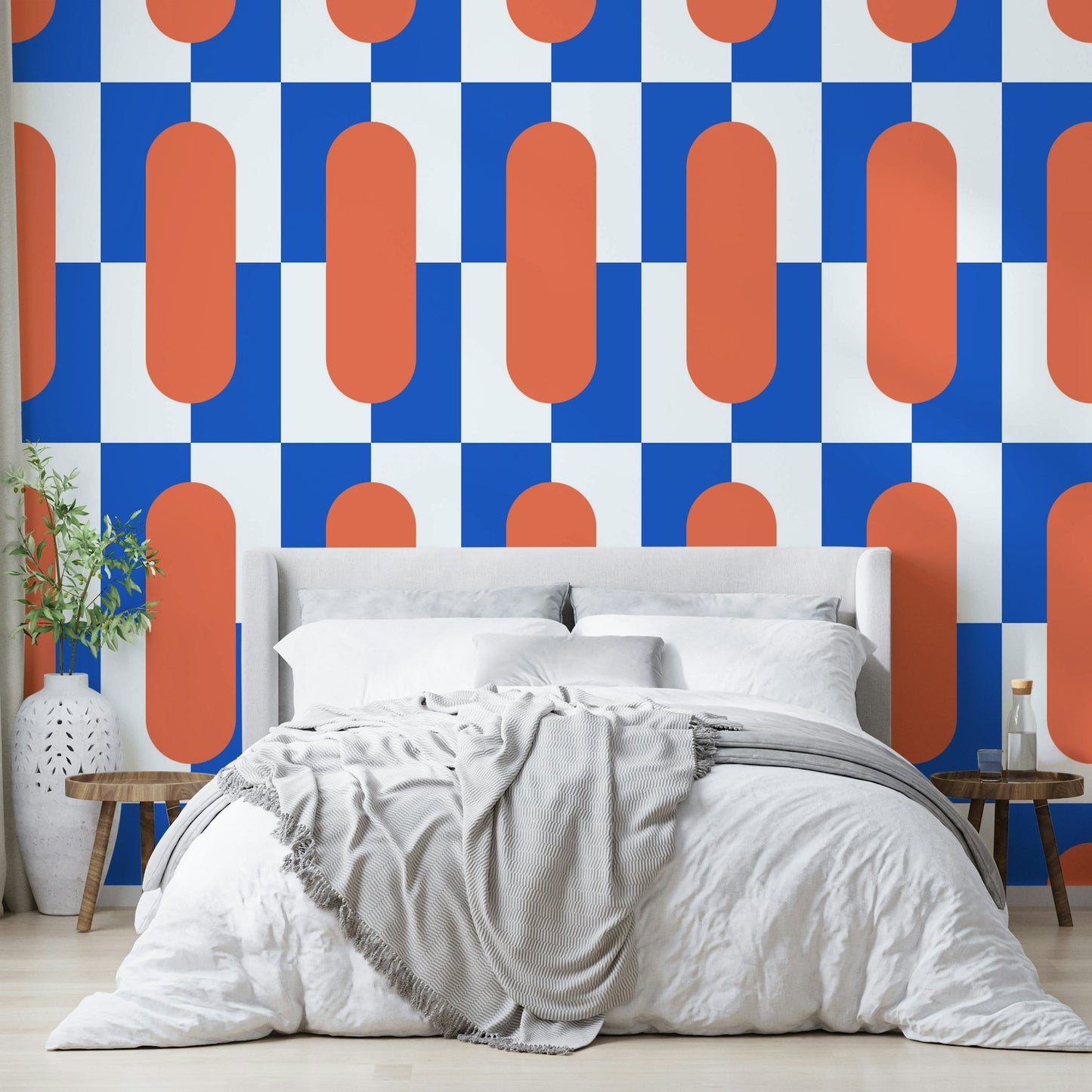 Abstract Mid Century Wallpaper Design for Walls