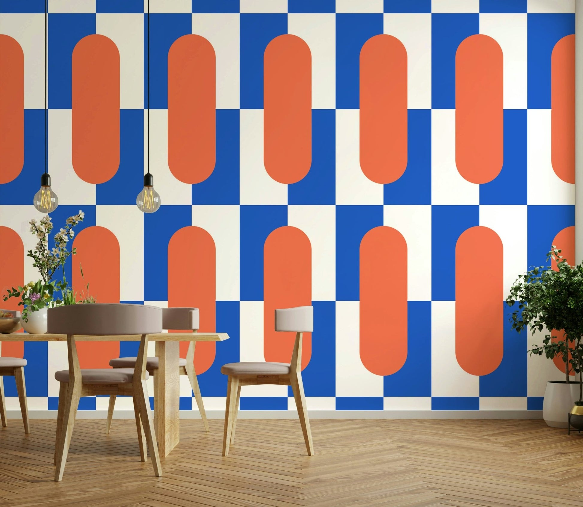 Retro Mid Century Wallpaper with a Bold Twist