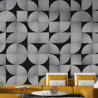 Retro concrete mosaic mural for living rooms.

