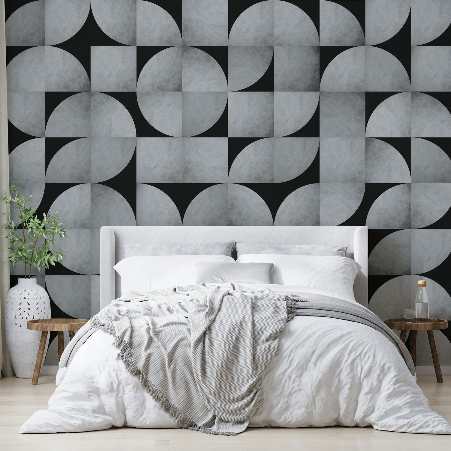 Artistic mid-century concrete mosaic wall mural.

