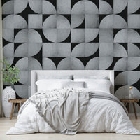 Artistic mid-century concrete mosaic wall mural.

