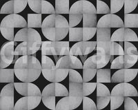 Bold mid-century design concrete mosaic mural.

