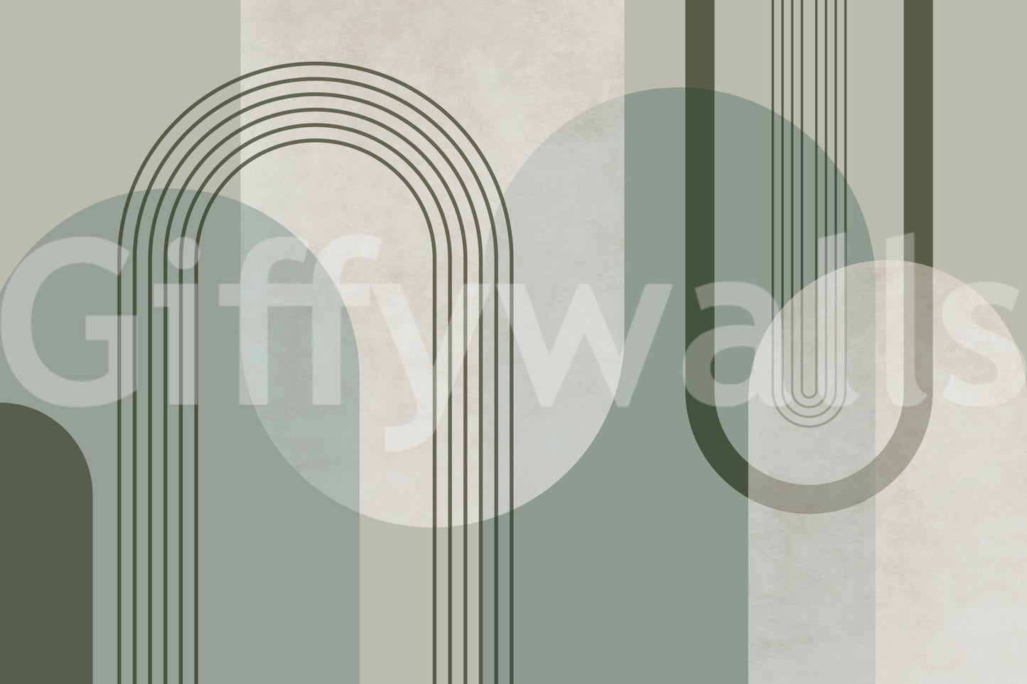 Mid Century Forest Green Mural for a Sophisticated Look

