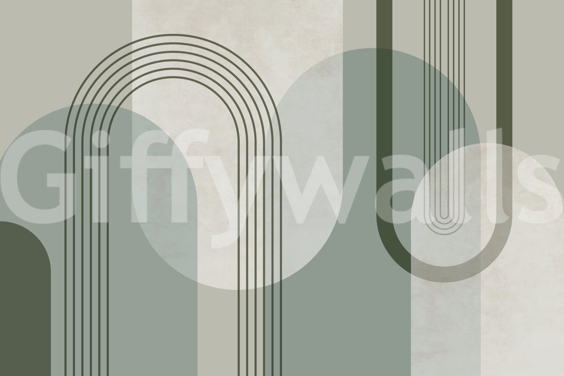 Mid Century Forest Green Mural for a Sophisticated Look

