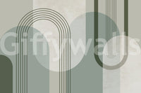 Mid Century Forest Green Mural for a Sophisticated Look

