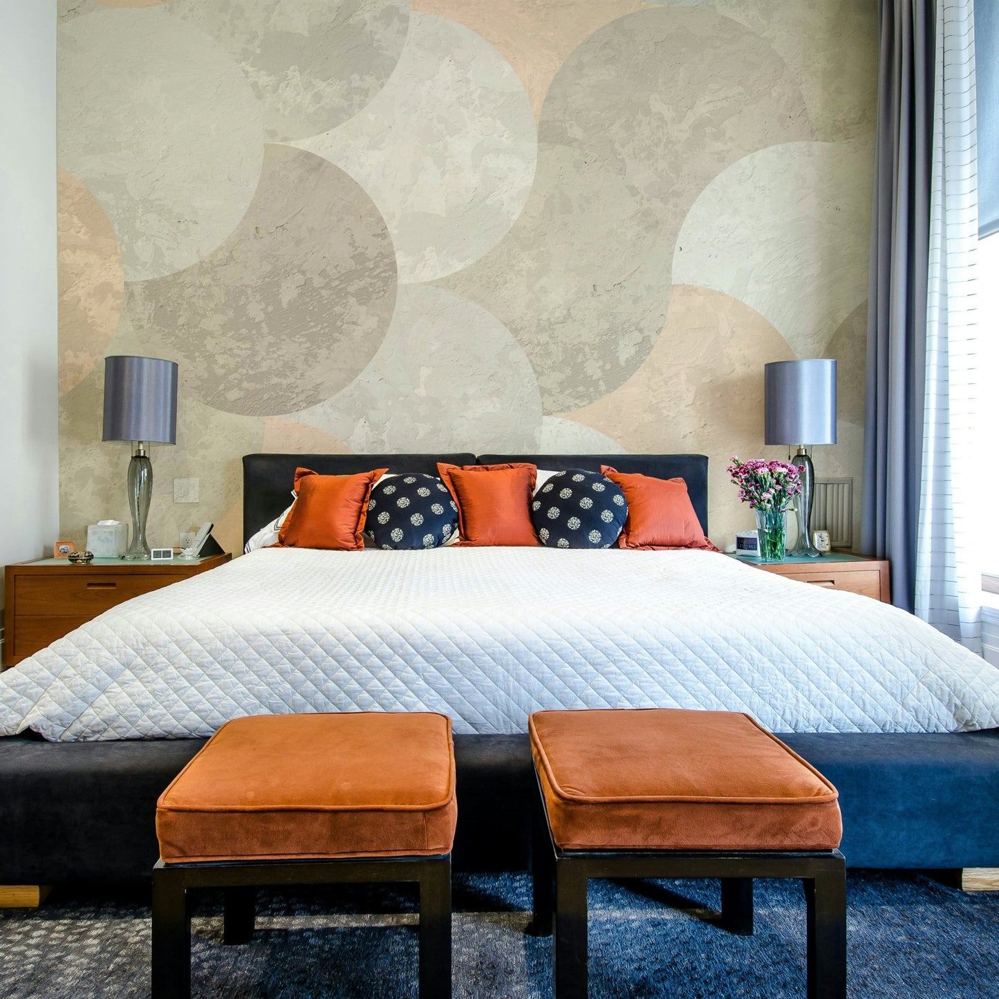 Abstract shapes wallpaper mural

