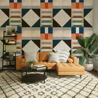 Timeless Mid Century Green wallpaper for bedroom walls

