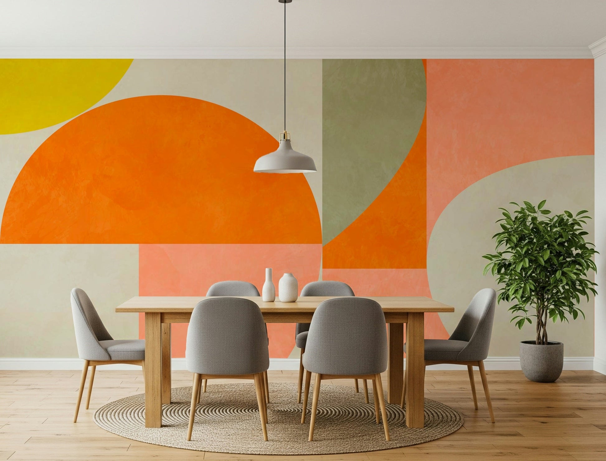 A beautiful modern art wall mural for a living room., GD5215