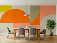 A beautiful modern art wall mural for a living room., GD5215