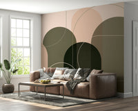 Mid-century inspired abstract shapes wall decor

