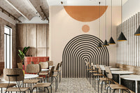 Mid-Century Modern Arch Wall Mural