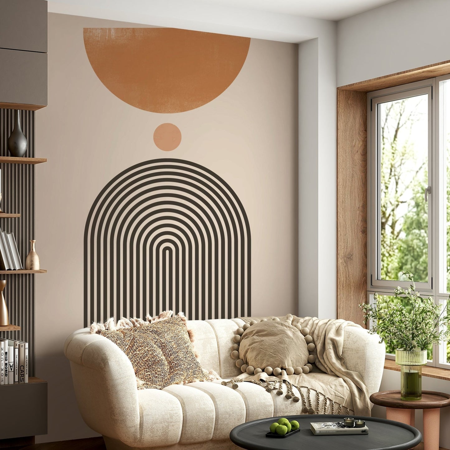 Mid-Century Modern Arch Wall Mural