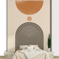 Mid-Century Modern Arch Wall Mural