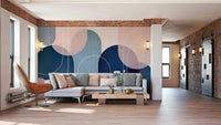 Mid-Century Modern arches wall mural for stylish rooms., GD1670