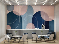 Bold arches Mid-Century Modern wall mural for home decor., GD1670