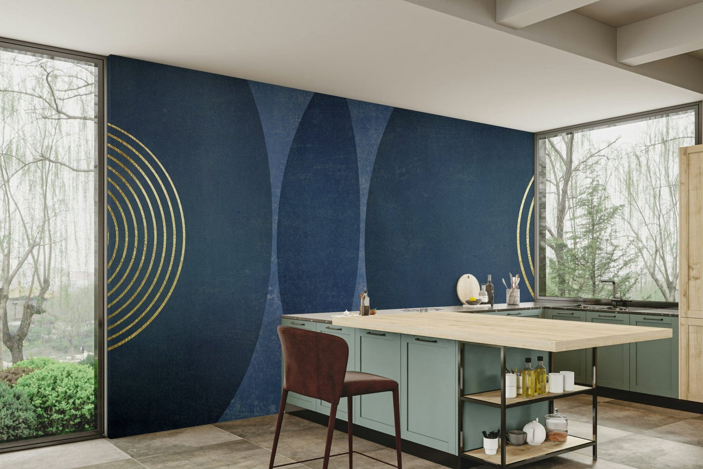 Mid Century Modern Blue
