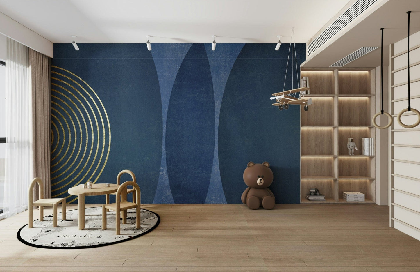 Mid Century Modern Blue