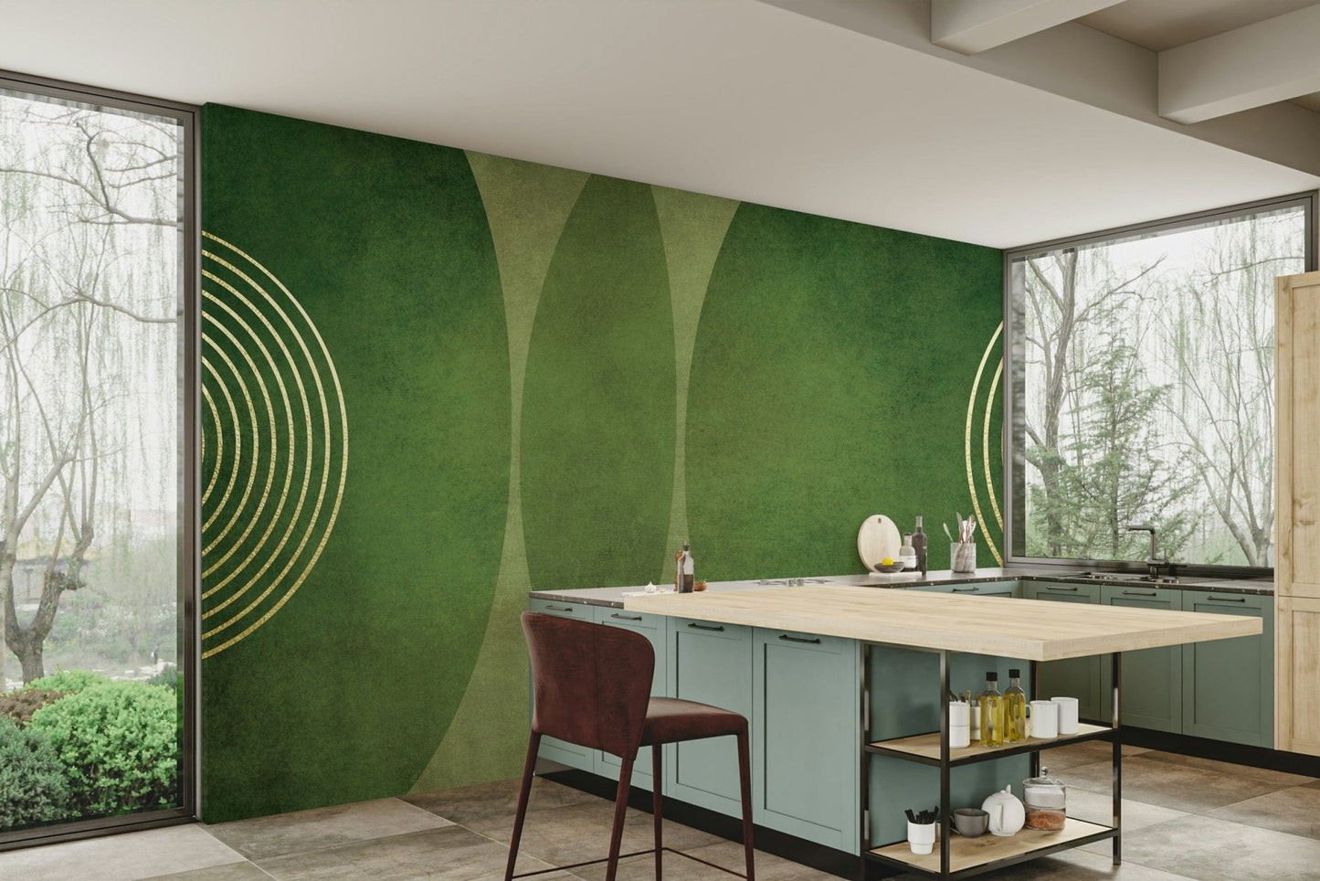 Mid Century Modern Green