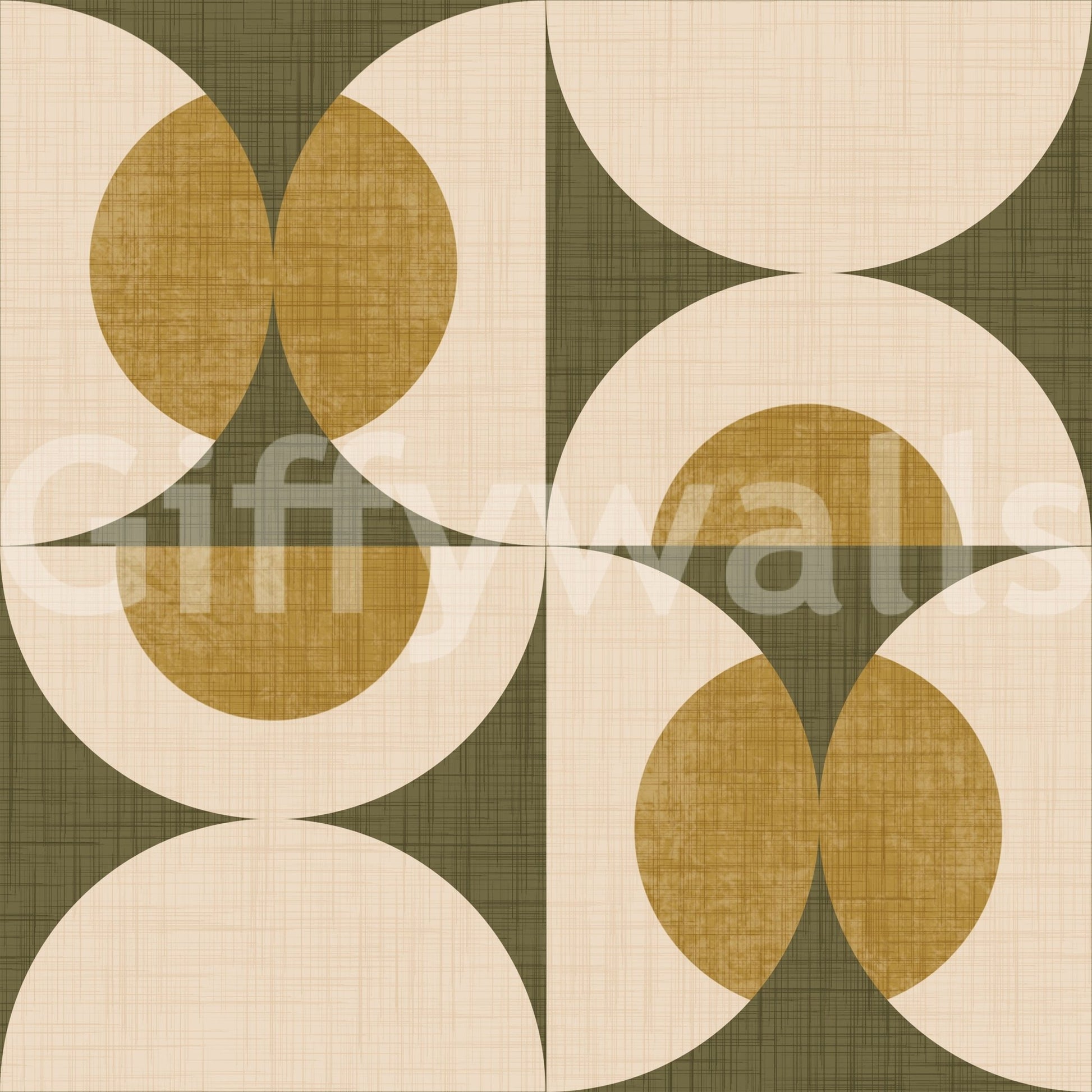 Retro Mid-Century Modern Harmony rhythmic pattern wallpaper