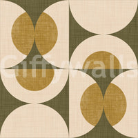 Retro Mid-Century Modern Harmony rhythmic pattern wallpaper