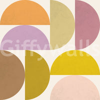 Minimal arch shapes in soft tones

