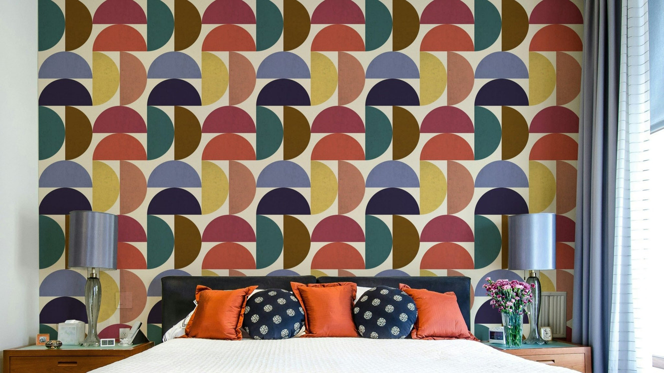 Multicolor geometric shape wallpaper


