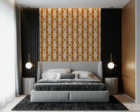 Iconic 50s Mid-Century Modern Motif Wallpaper⁠ covering