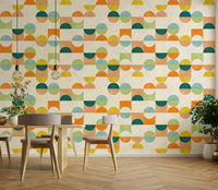 The design features a playful series of abstract, organic shapes and lines.

