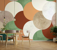 Wallpaper mural with classic curves

