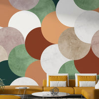 Mid century lines and forms mural

