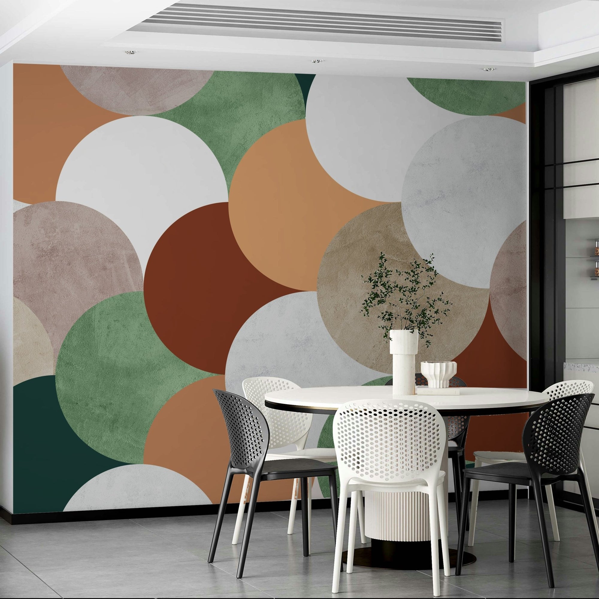 Retro style wallpaper for living room GD630

