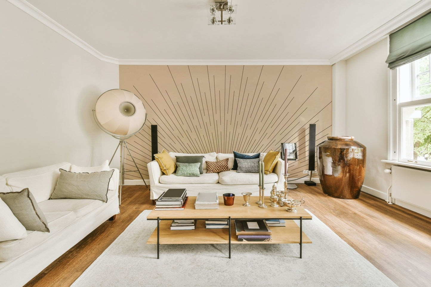 Mid-Century Sun Wall Mural