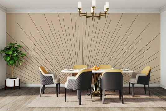 Mid-Century Sun Wall Mural